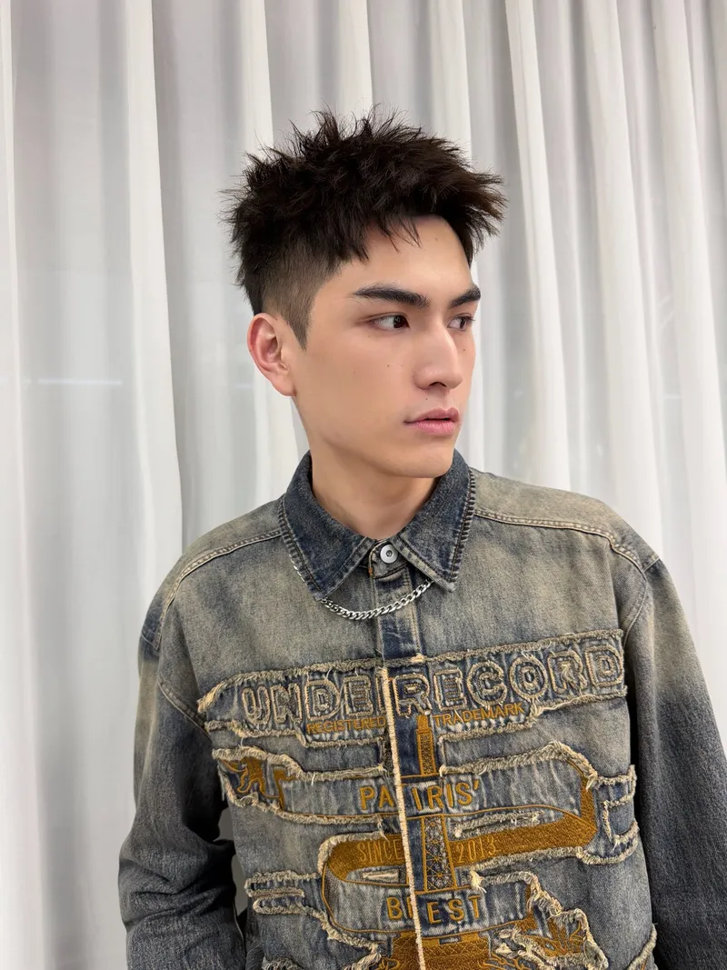 男生紋理燙短髮｜個性線條俐落好整理｜Nini｜TiAM 中壢中平店