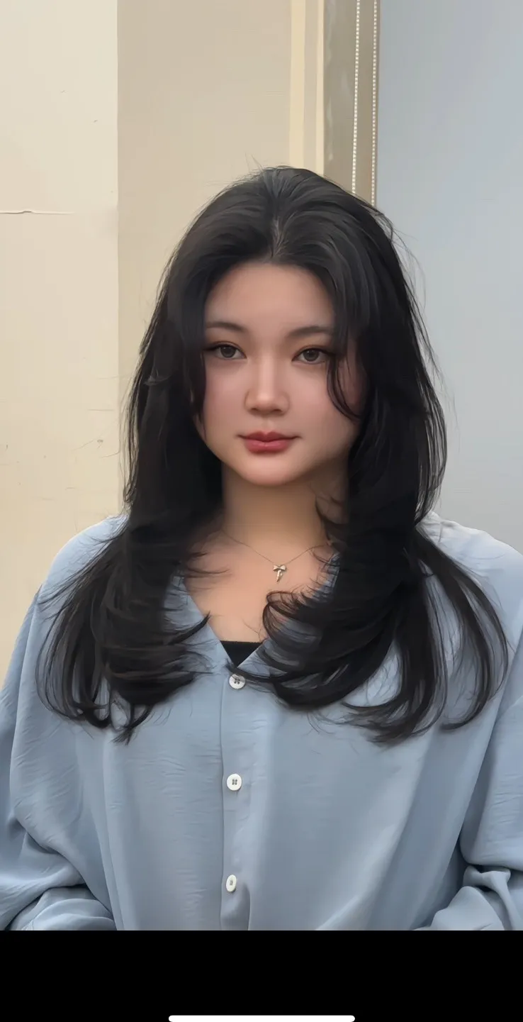 自然黑長髮｜中分微捲深棕內彎髮｜Elaine｜TiAM 桃園民生店