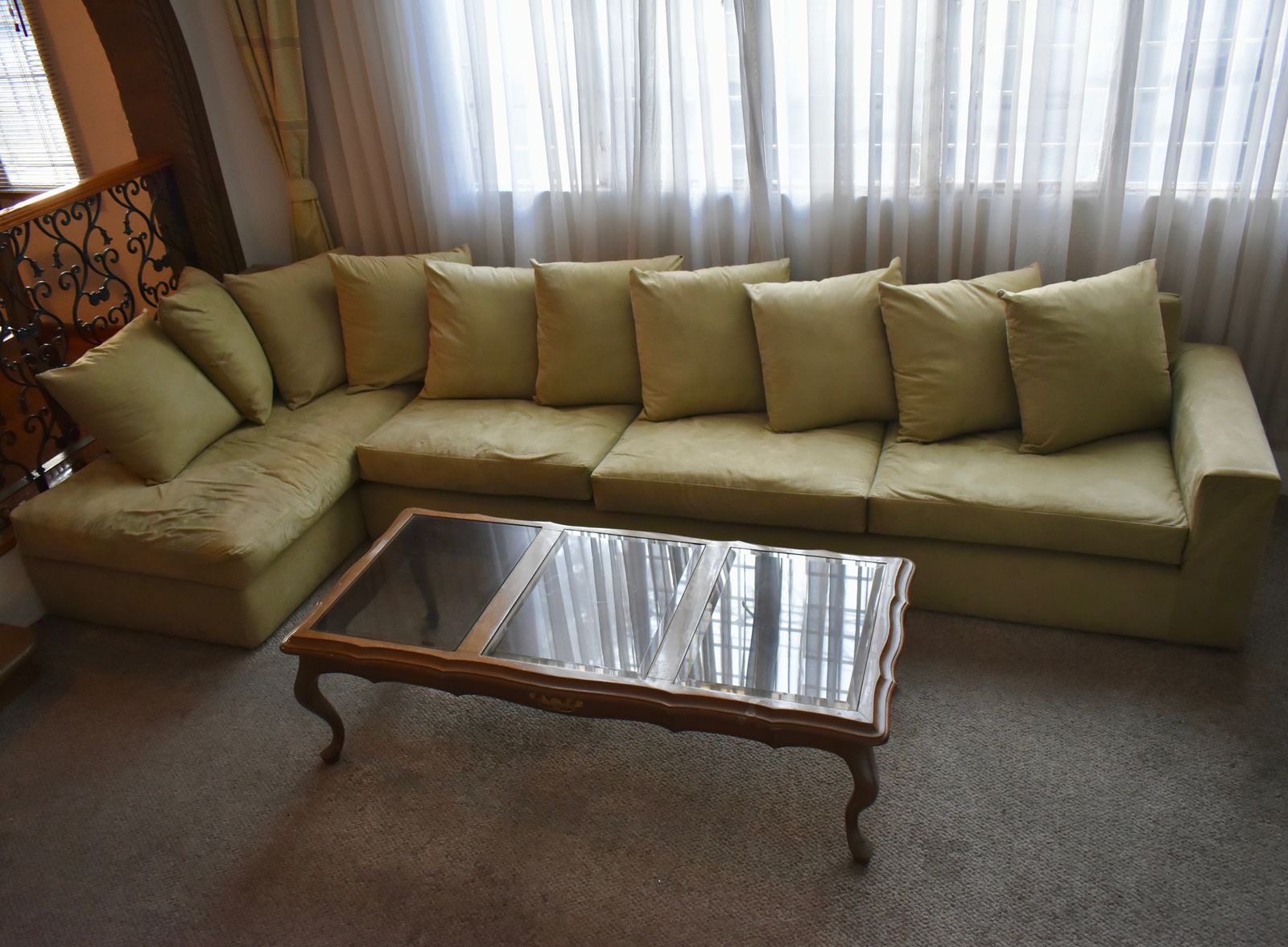 Sala en L con funda desmontable (3.75 × 1.65 m)