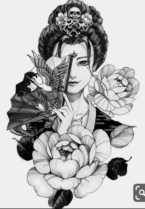 {"ops":[{"insert":"Hola, me gustaría realizarme el tatuaje de la imagen pero sin las flores y el abanico, me gustaría que fuera algo mas personalizado con el siguiente abanico a color las rosas y el rostro de la geisha mas definido o detallada como una cara dulce y tímida con los siguientes ojos, nariz y labios, acepto cualquier otra opinión todo sea para que se vea más único.\n"}]}