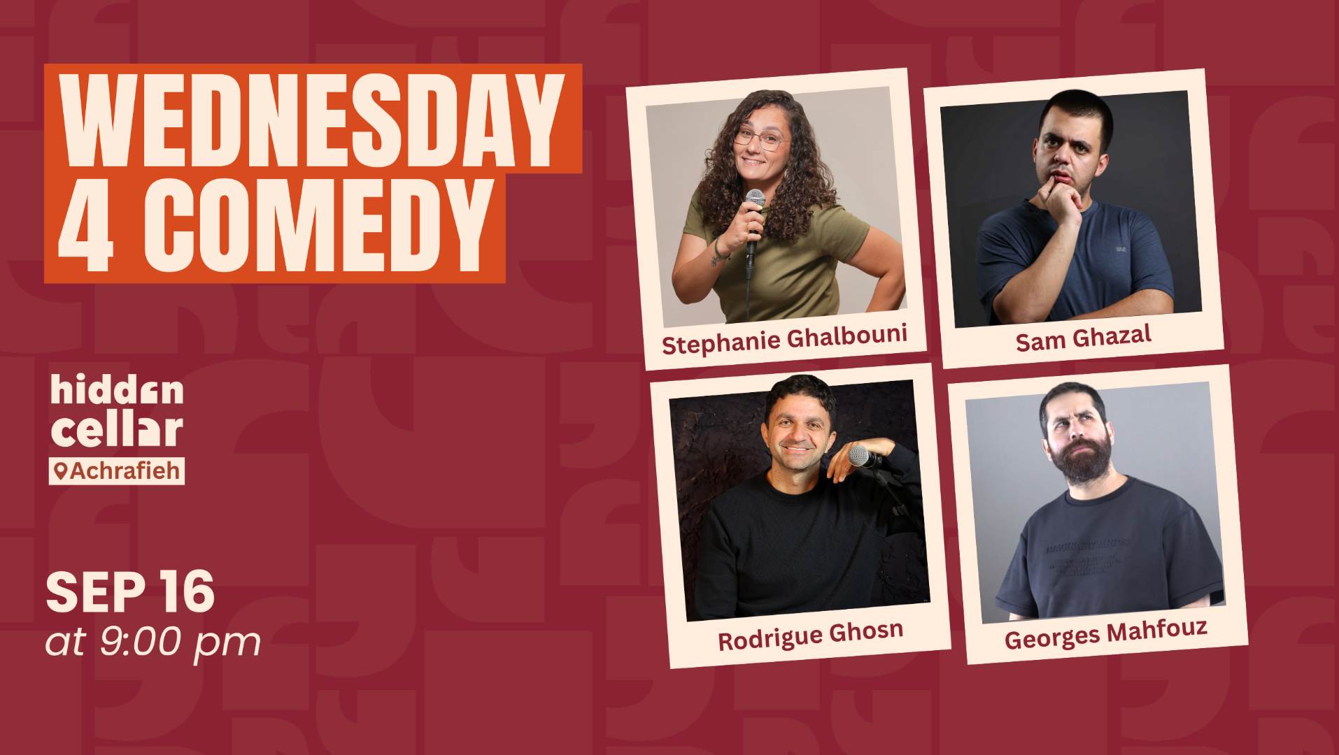 Wednesday 4 Comedy