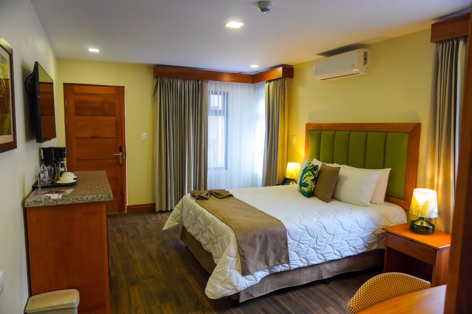 Forest Superior room with one queen bed at Sibu Boutique Hotel in Monteverde, Costa Rica, surrounded by nature