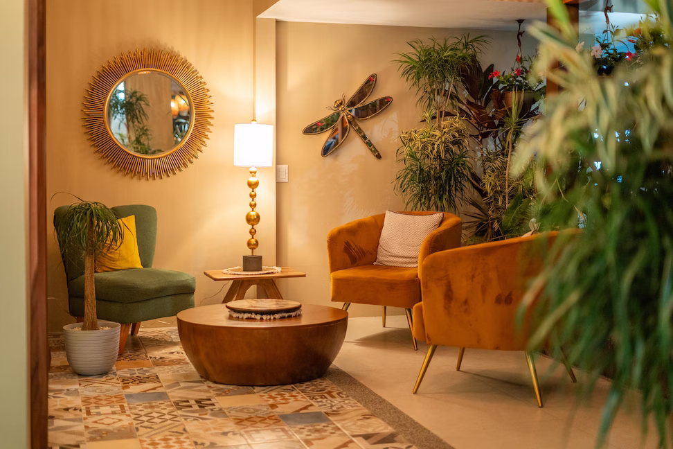 Detail of lounge seating in Sibu Boutique Hotel in Monteverde