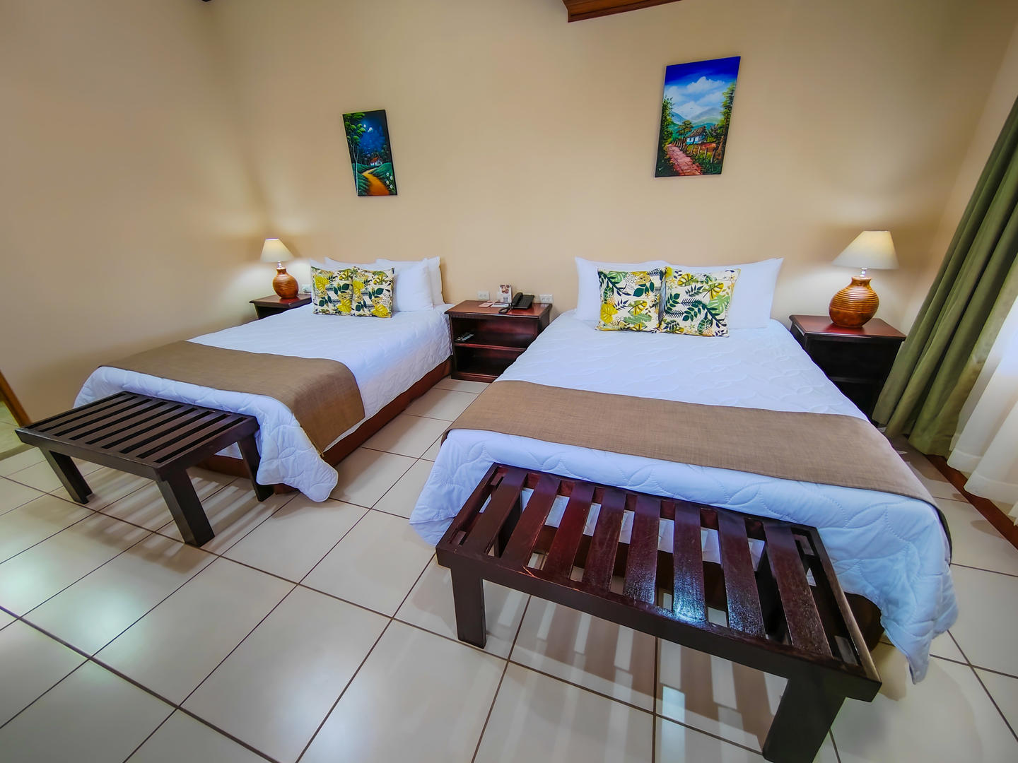 Superior room with two queen beds, contemporary design and garden surroundings at Monteverde Country Lodge, Monteverde, Costa Rica