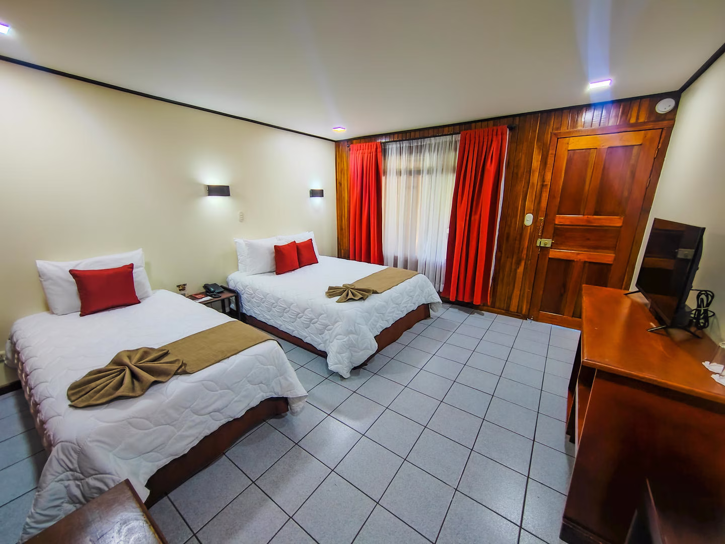 Classic room with two queen beds at Monteverde Country Lodge in Monteverde, Costa Rica
