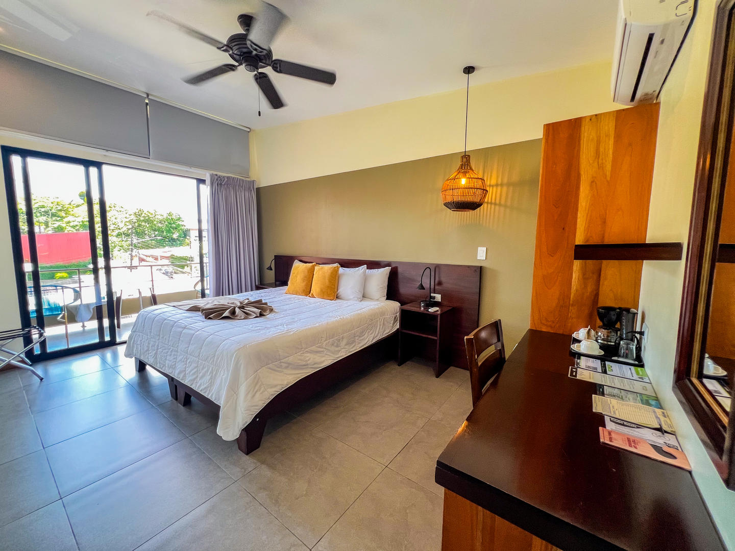 Standard superior room with one queen bed at La Fortuna Lodge, La Fortuna, Costa Rica