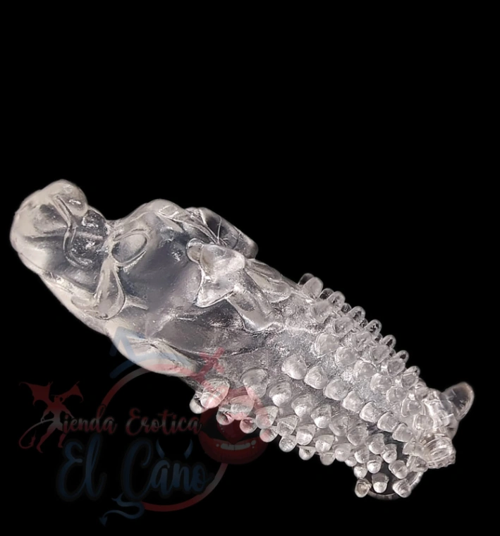 Funda Para Pene Vibrador Forma Dragon Ventosas Estimulantes 13 cm
