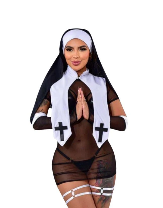 DISFRAZ MONJA SEXY TALLA UNICA (Ref:155)