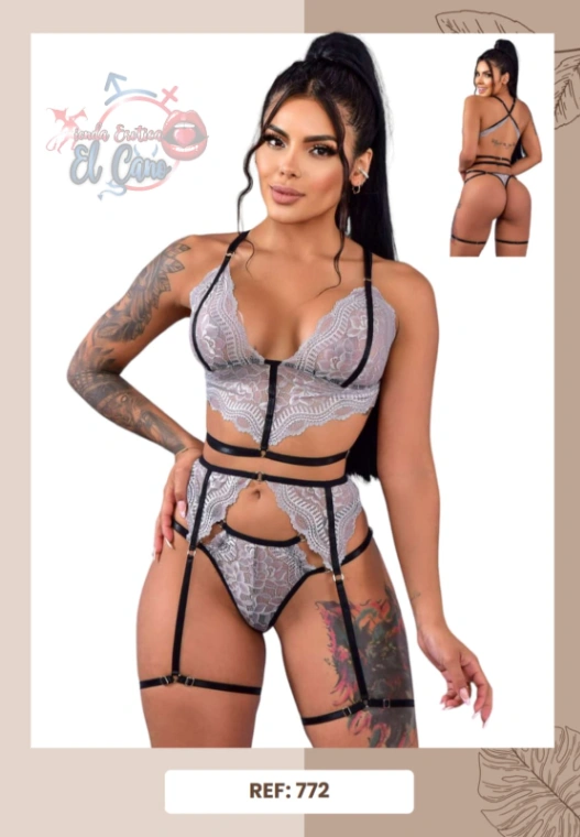 LENCERIA GRIS  TALLA UNICA (Ref:772)