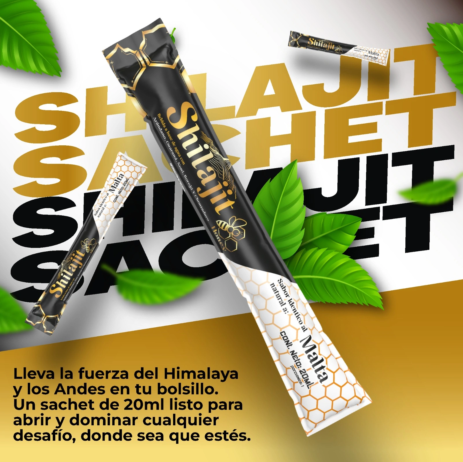 Shilajit honey sachets