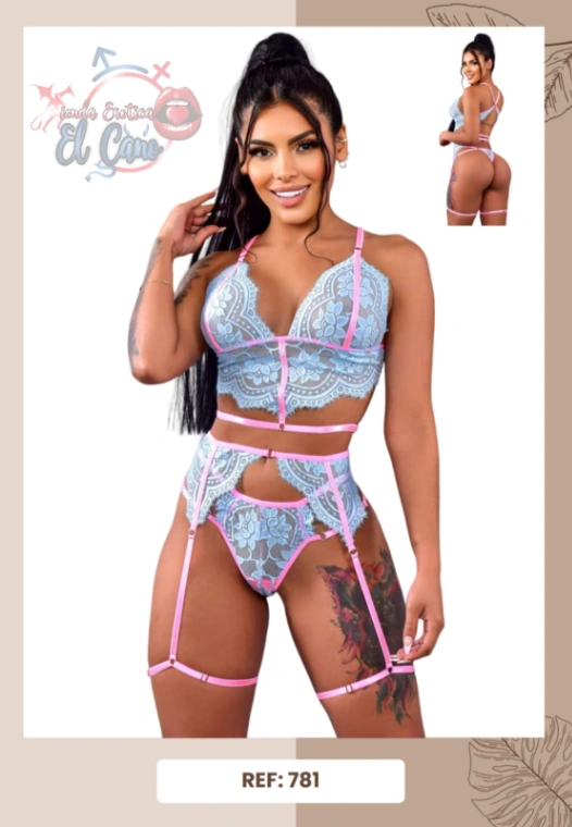 LENCERIA AZUL CELESTE TALLA UNICA (Ref:781)