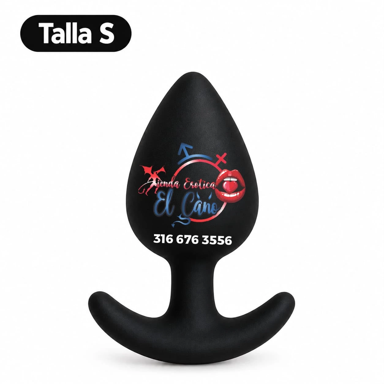 Black Drop Plug Anal talla S