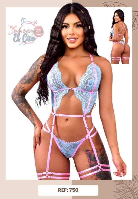 LENCERIA AZUL CELESTE TALLA UNICA (Ref:750)