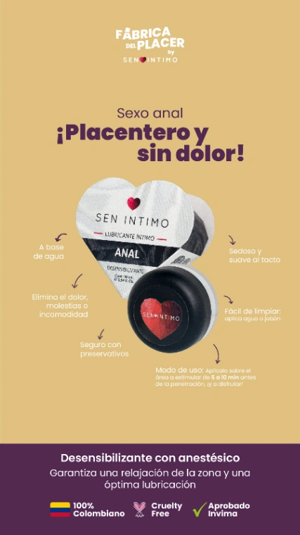 ANAL LUBRICANTE X10ML CORAZON SEN INTIMO (Ref: GCC176)