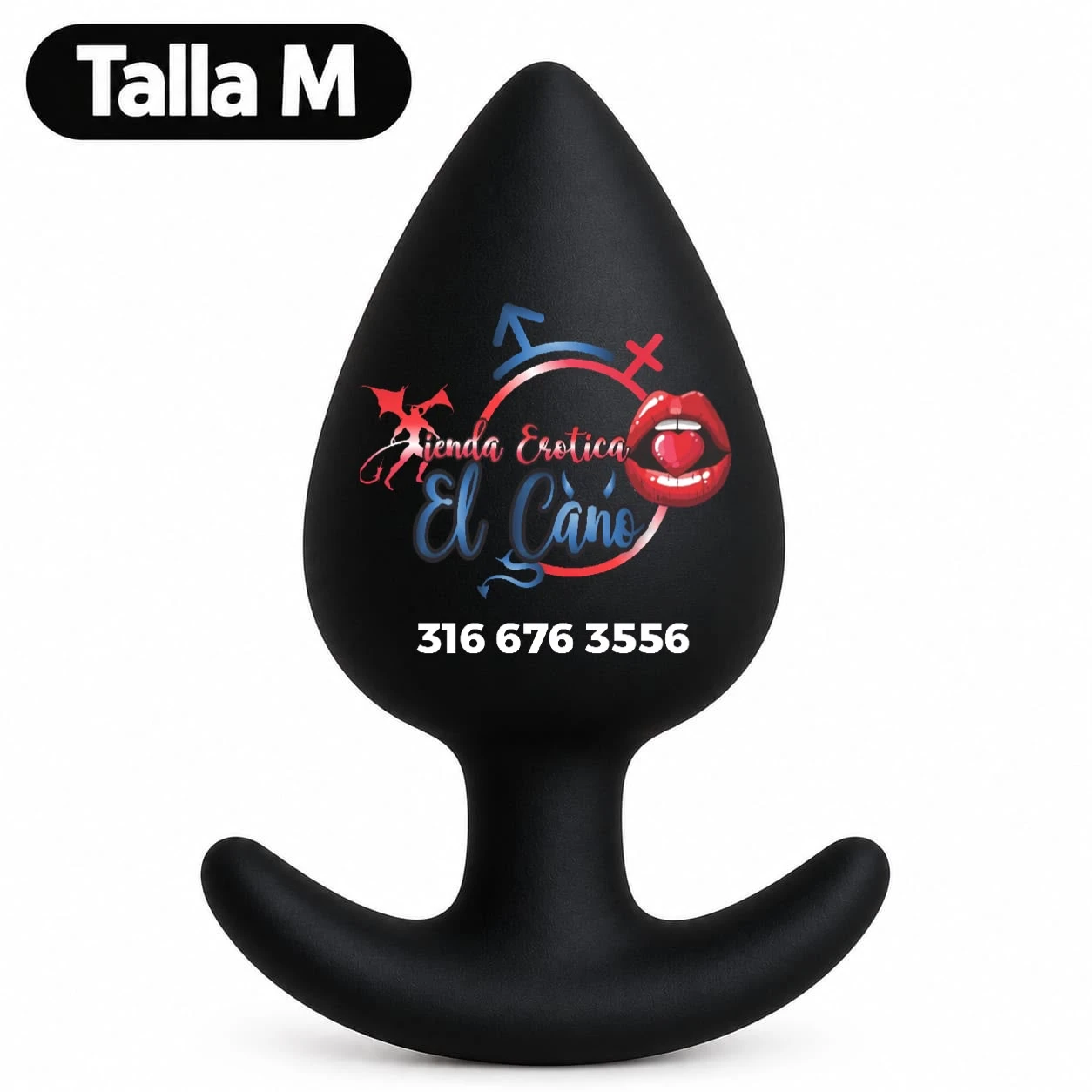 Black Drop Plug Anal talla M