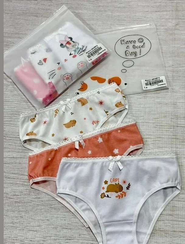 Bombacha nena algodón y lycra pack x 3 — Talle 4 al 14 2