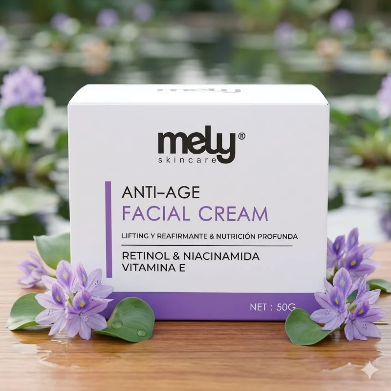 Crema Facial Anti-Age Mely | Retinol, Niacinamida y Vitamina E | Efecto Lifting