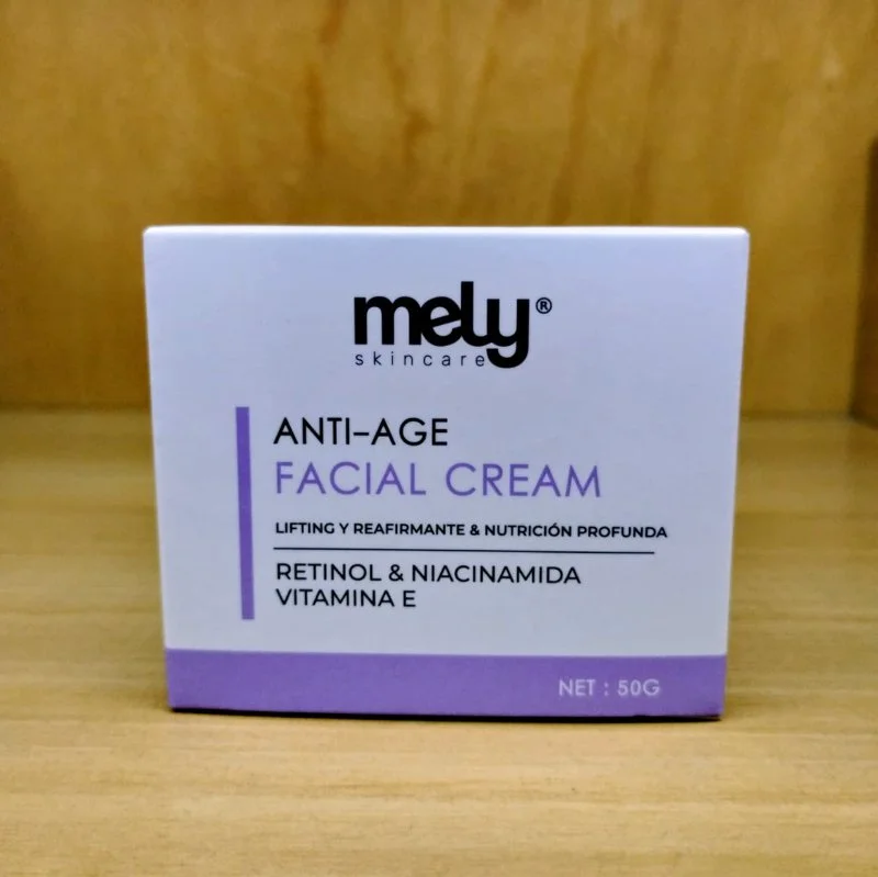 Crema Facial Anti-Age Mely | Retinol, Niacinamida y Vitamina E | Efecto Lifting — 50 g 2