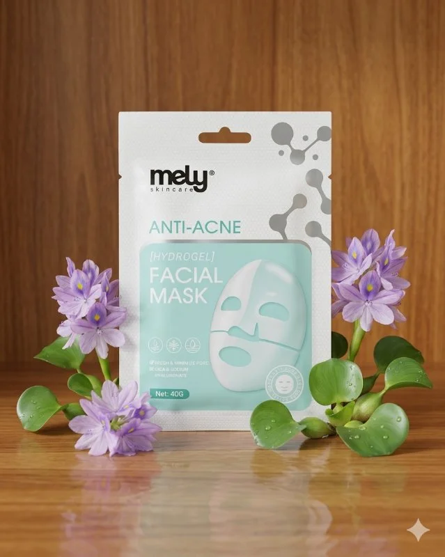 Máscara Facial de Hidrogel Anti-Acné Mely | Con Cica y Ácido Hialurónico