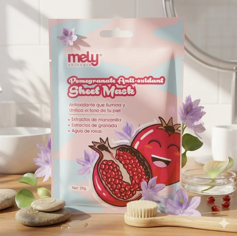 Máscara Facial Antioxidante Mely Skincare – Granada e Iluminación Natural