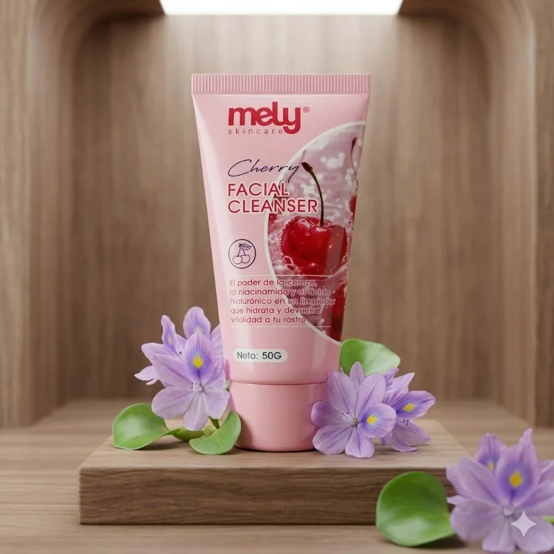 Limpiador Facial Cherry Mely Skincare – Con Niacinamida y Ácido Hialurónico