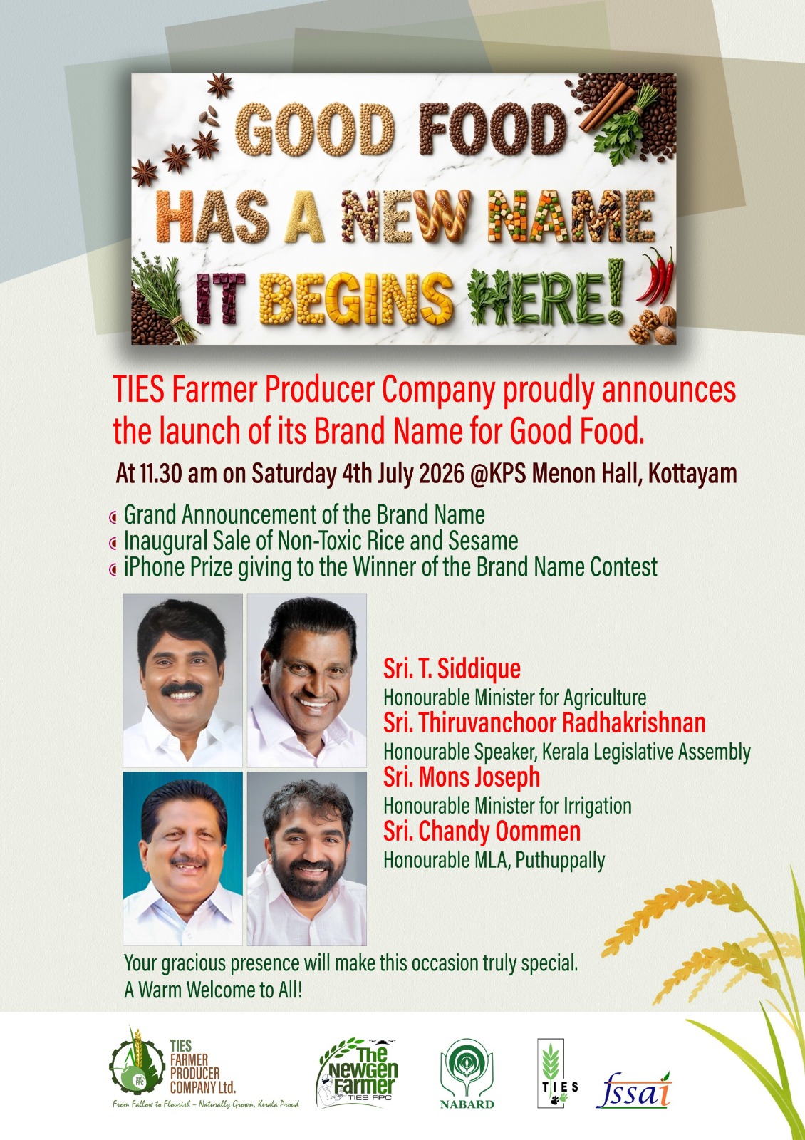 A New Chapter in Healthy Living: TIES Farmer Producer Company Launches Its Good Food Brand image 2
