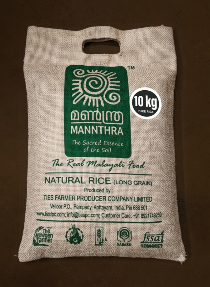 MANNTHRA Toxic-Free Rice Now Available: Traditionally Processed 'Punya' Variety from Ericad Paddy Polder, Puthuppally – Taste the Purity of Kerala's Safe Food