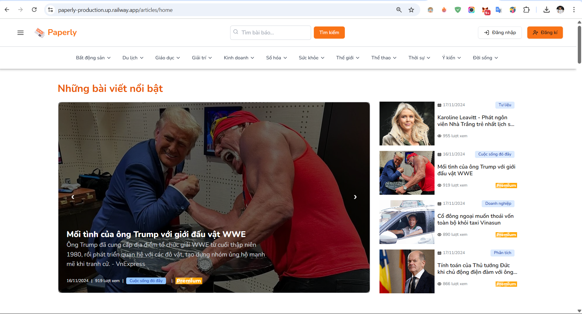 Paperly - Online Newspaper