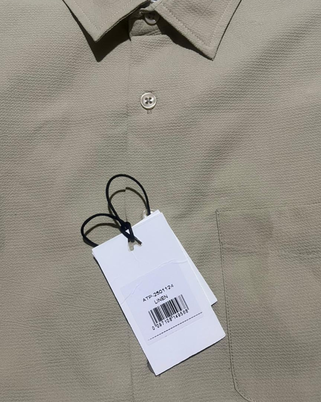 Khaki Men's Short Sleeve Shirt view 4 - Timeless Closet Sri Lanka
