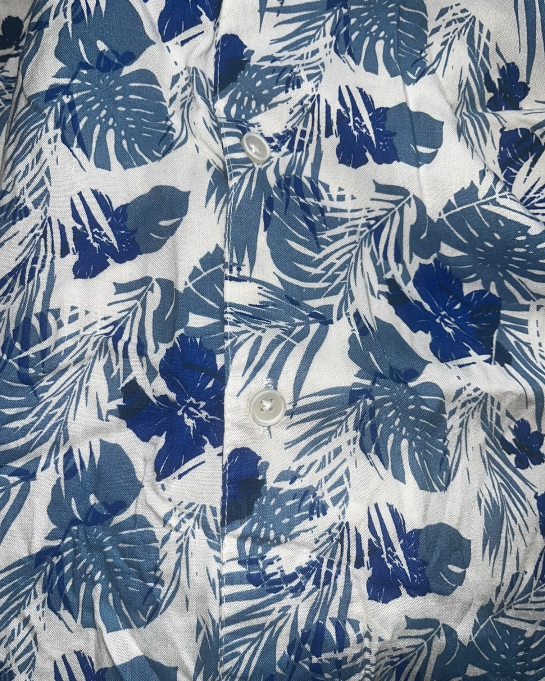 Light Blue Printed Short Sleeve Shirt view 3 - Timeless Closet Sri Lanka