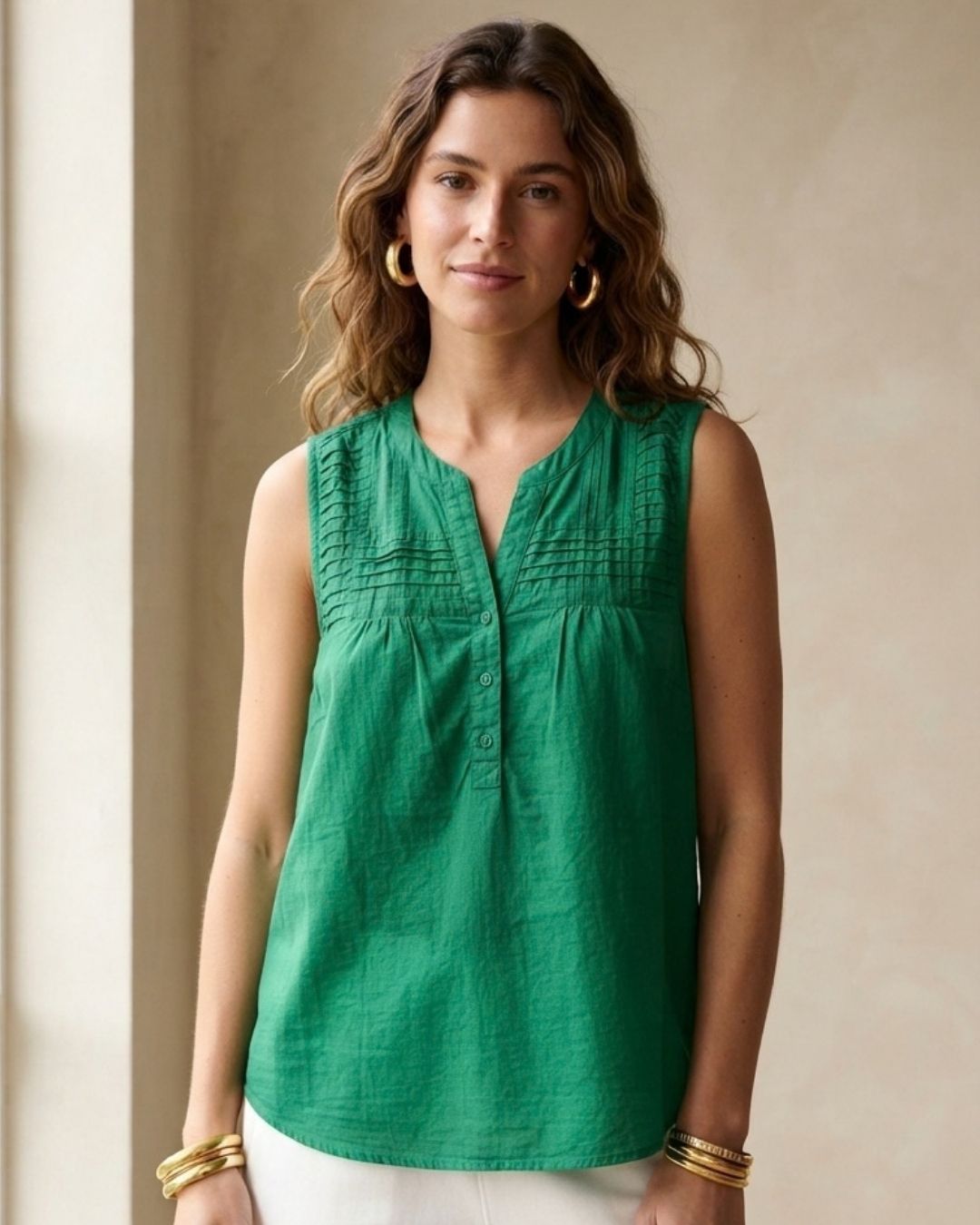 Dark Green Relaxed Top view 2 - Timeless Closet Sri Lanka