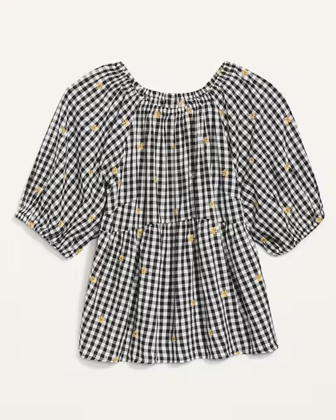 Black and White Check Top view 3 - Timeless Closet Sri Lanka