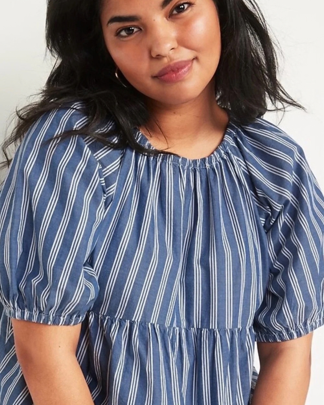 Blue Stripe Top view 2 - Timeless Closet Sri Lanka