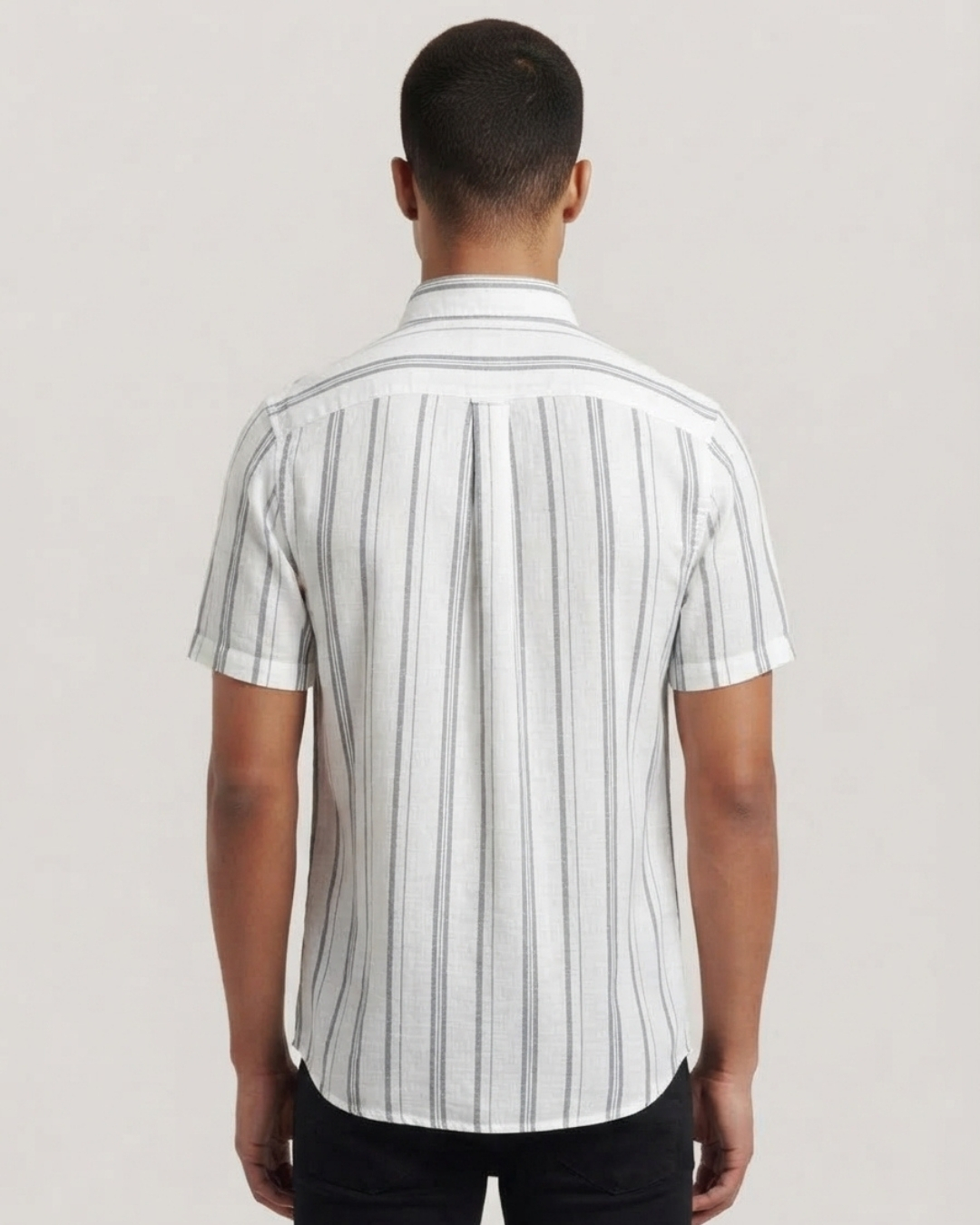 Grayish Green Men's Short Sleeve Shirt view 3 - Timeless Closet Sri Lanka