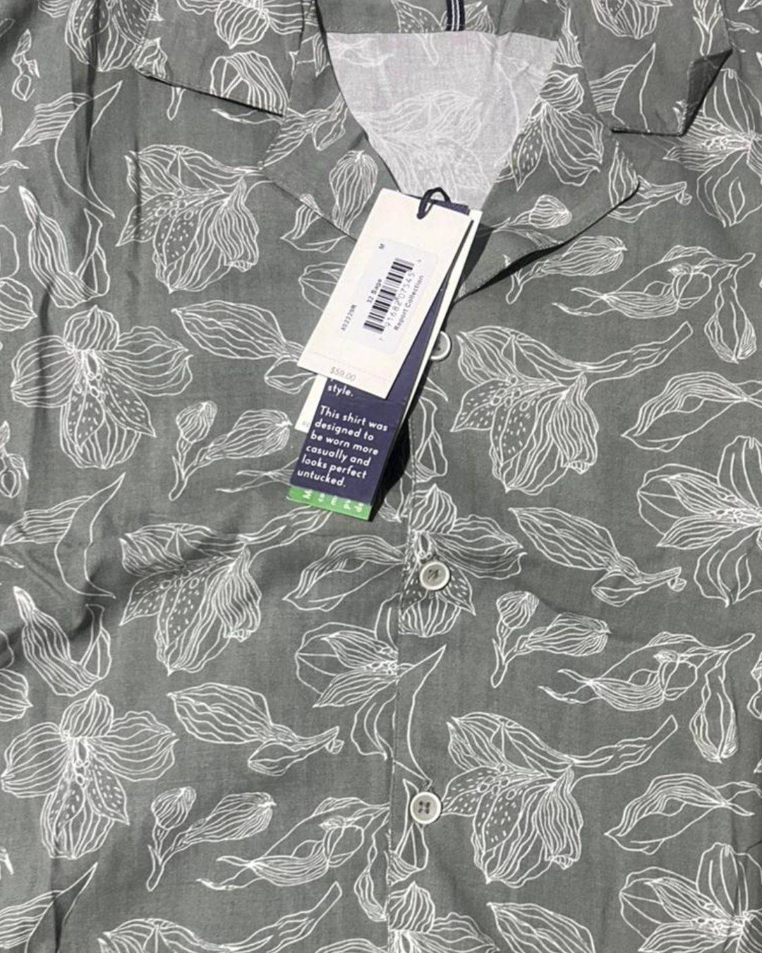 Green Printed Short Sleeve Tshirt view 4 - Timeless Closet Sri Lanka