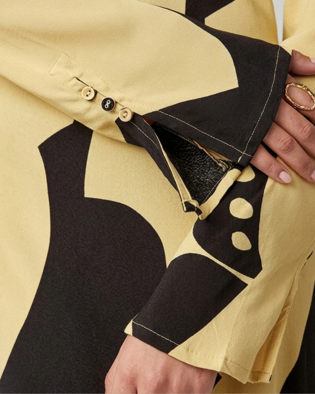 Yellow and Black Long Dress view 2 - Timeless Closet Sri Lanka