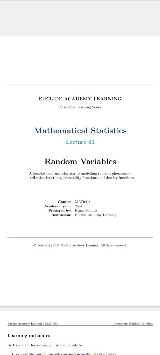 RANDOM VARIABLES NOTES AND QUESTIONS