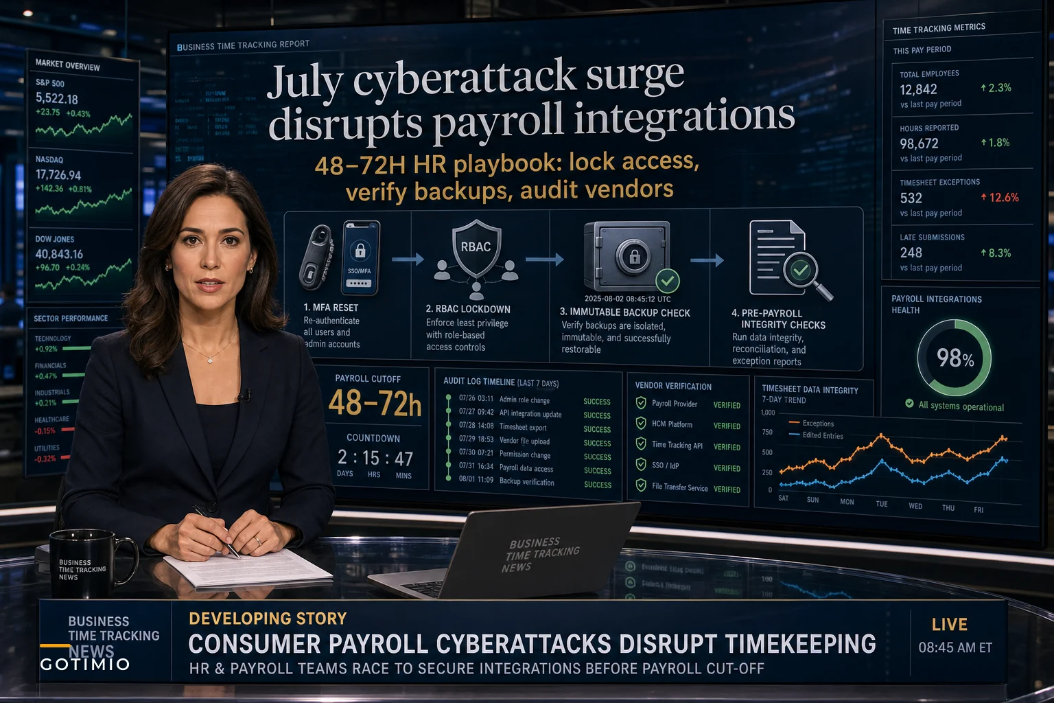 After the July cyberattack surge: an HR playbook to secure timekeeping, payroll integrations, and timesheet data