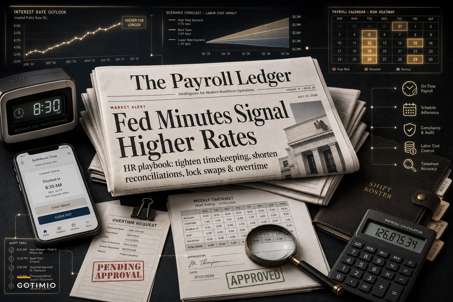 How HR should tighten timekeeping and payroll forecasting after the Fed flagged rate‑hike risk