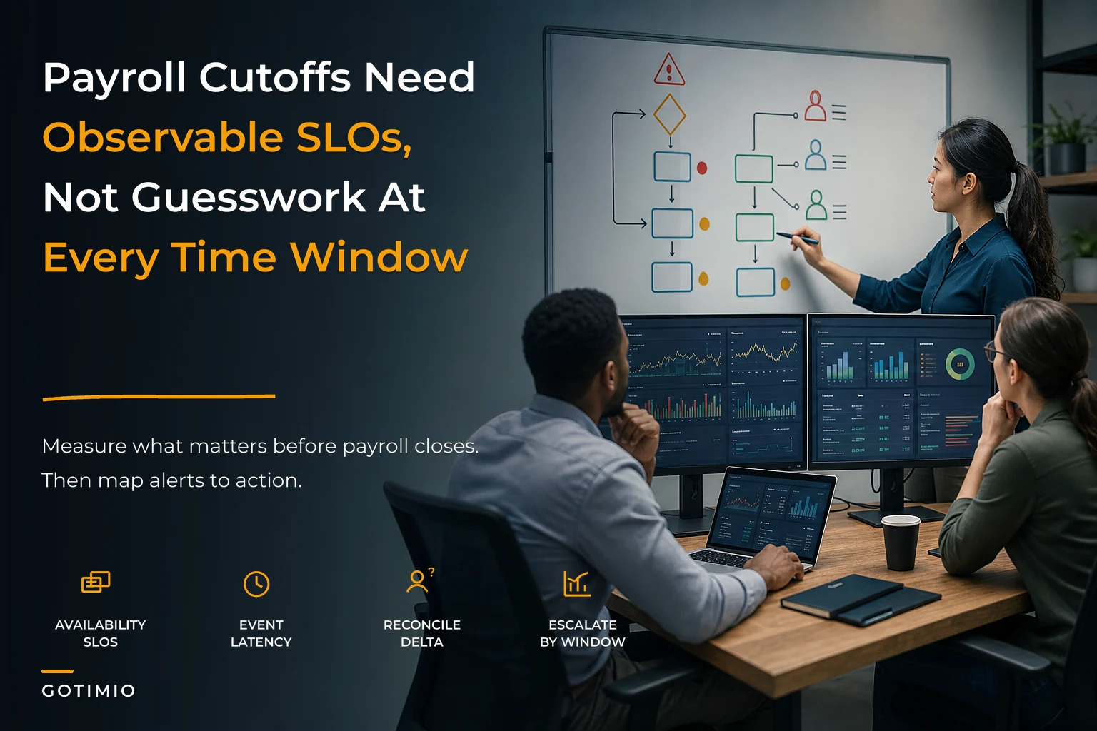 Payroll-aware SLOs for time systems — an operational observability catalogue, dashboards and escalation runbooks