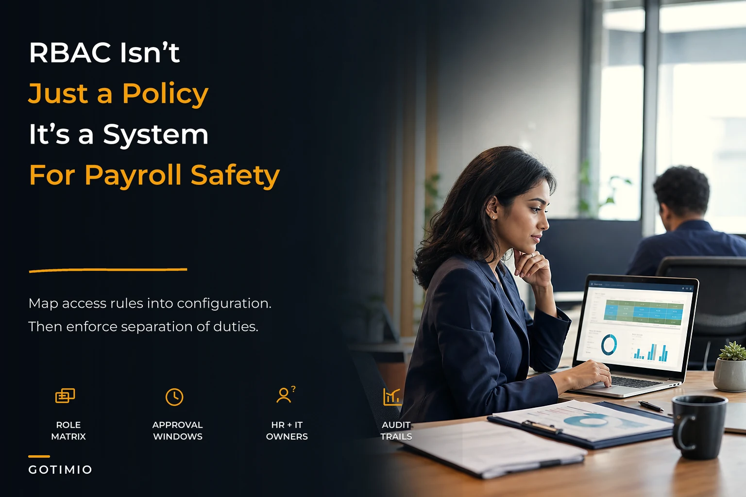 Policy-to-configuration RBAC for timekeeping systems — a separation-of-duties blueprint with SSO/MFA and audit-log rules