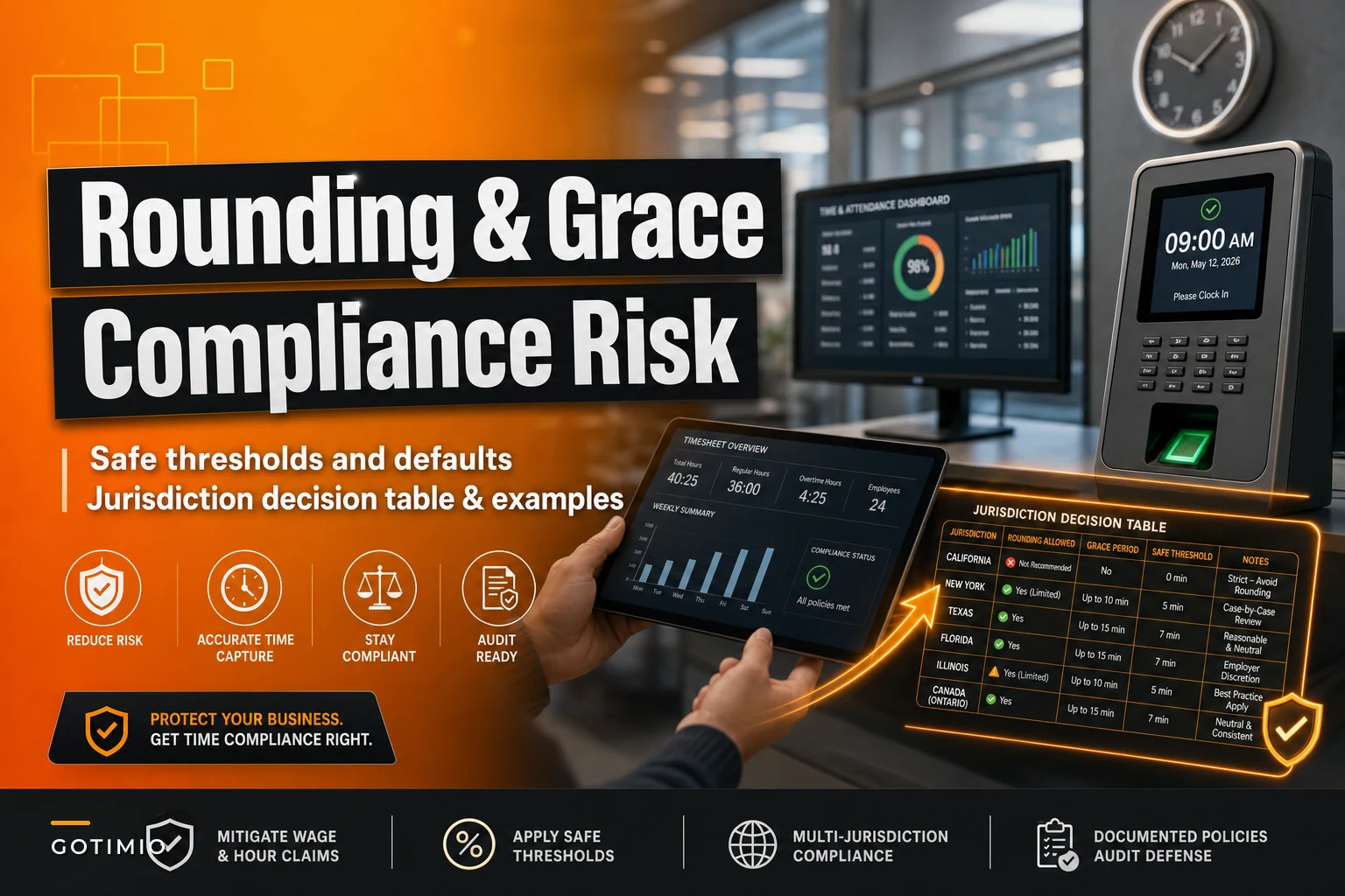 Rounding and grace periods that trigger compliance risk — safe thresholds and a jurisdiction decision table