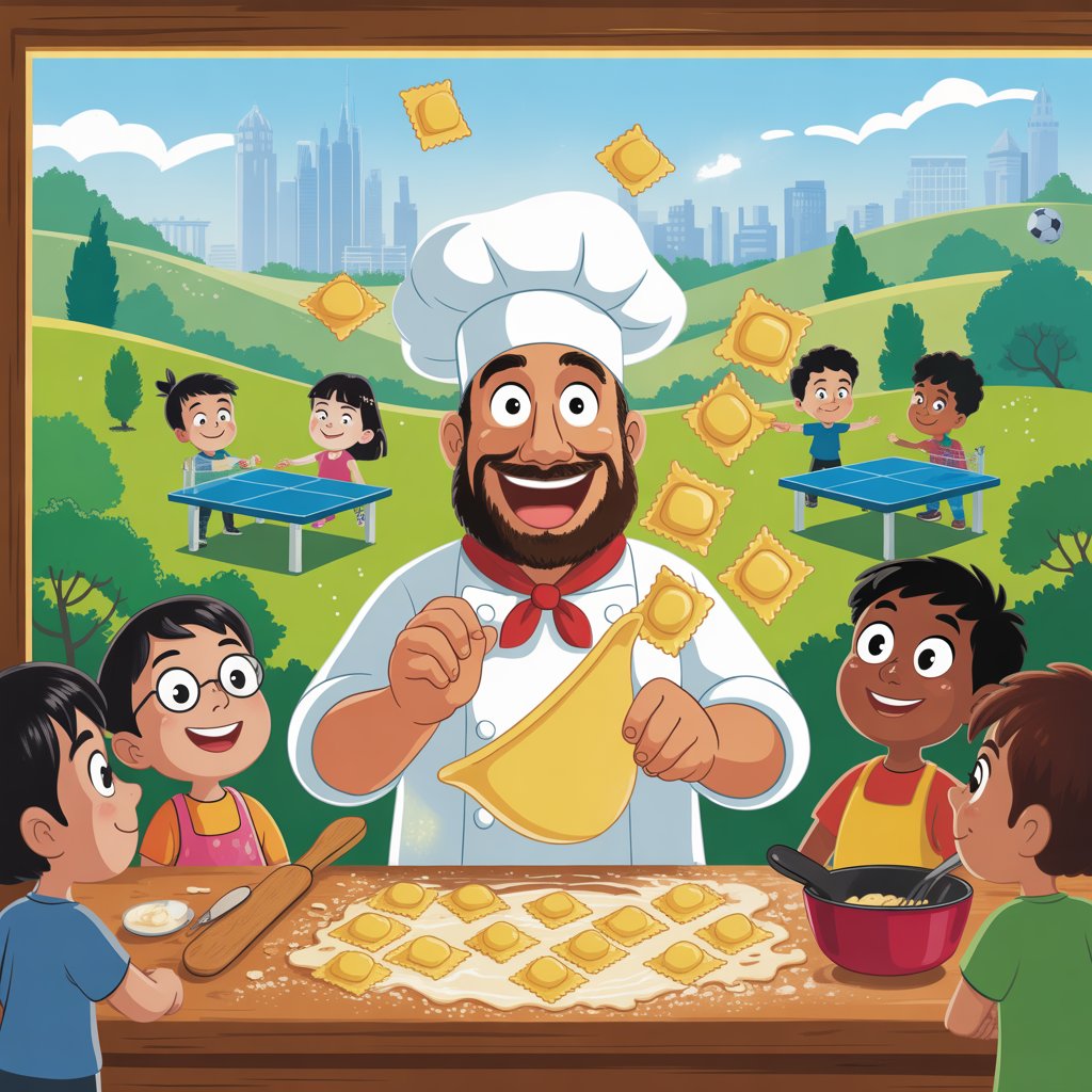 Image showing celebrity chef, children and activities