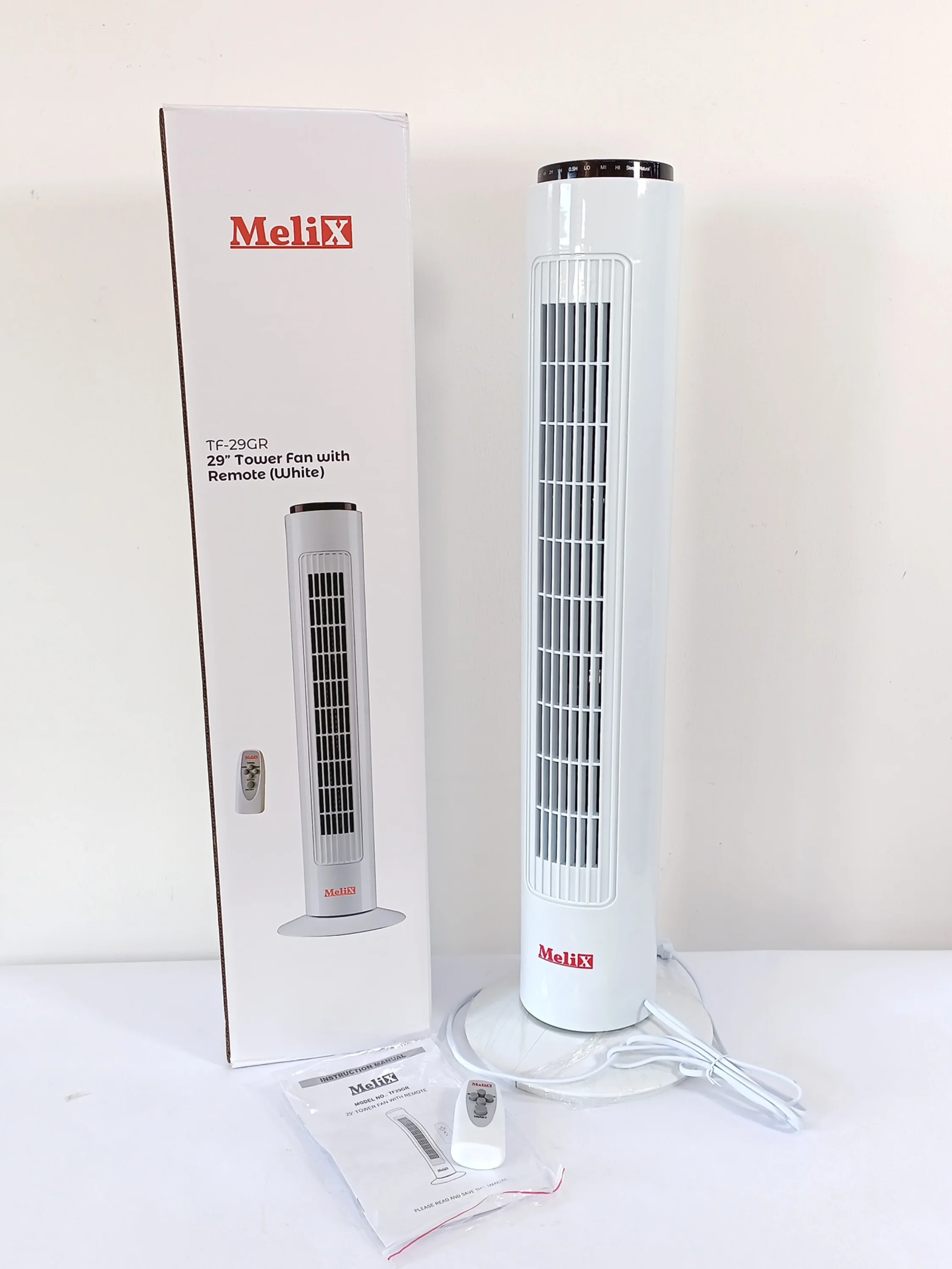 Melix 29" Tårnventilator m. fjernbetj.