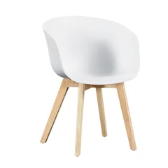 Moderne spisebordsstol – hvid