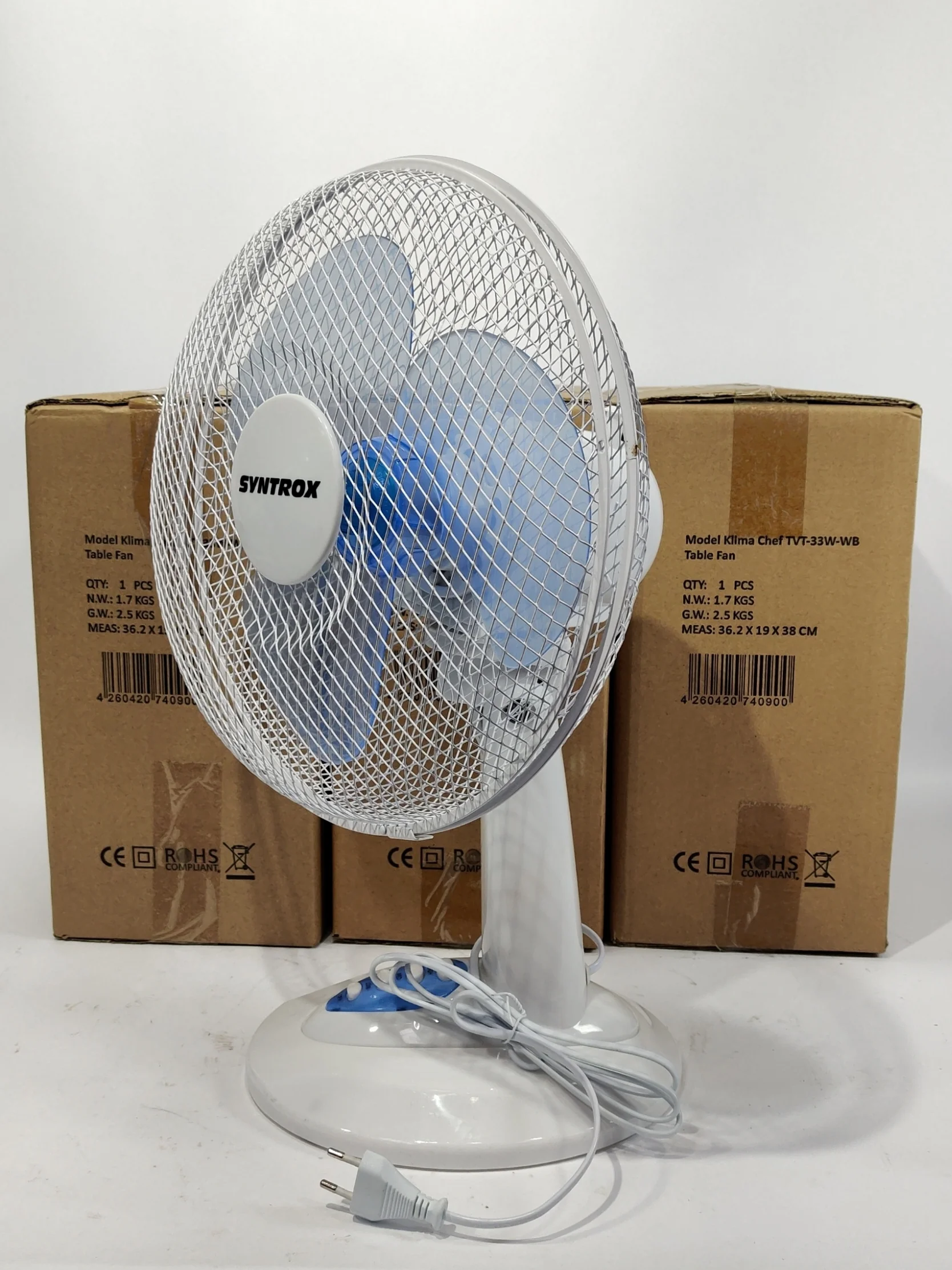 3x Bordventilator – 33W