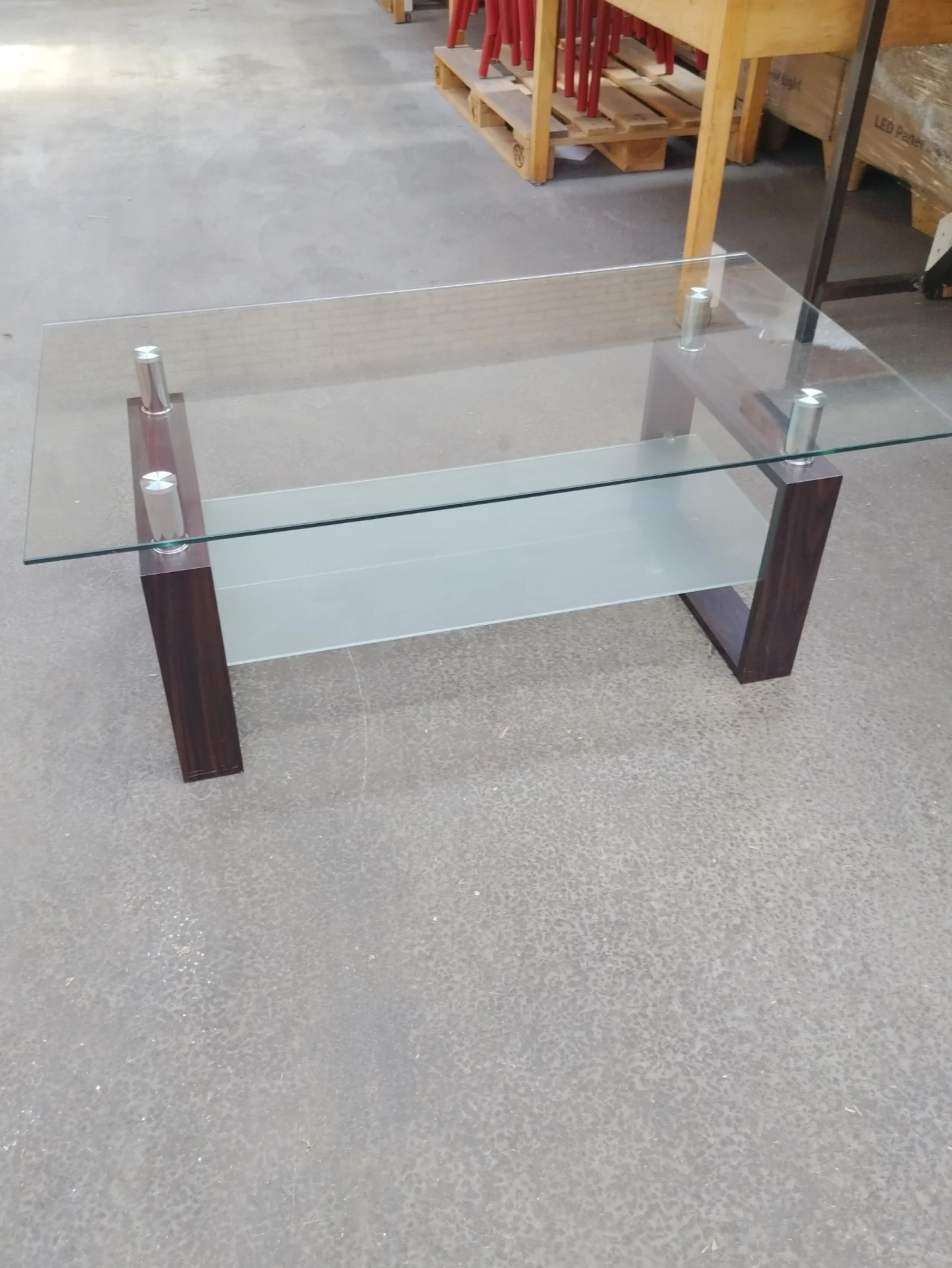Glas sofabord – 110×60×46 cm