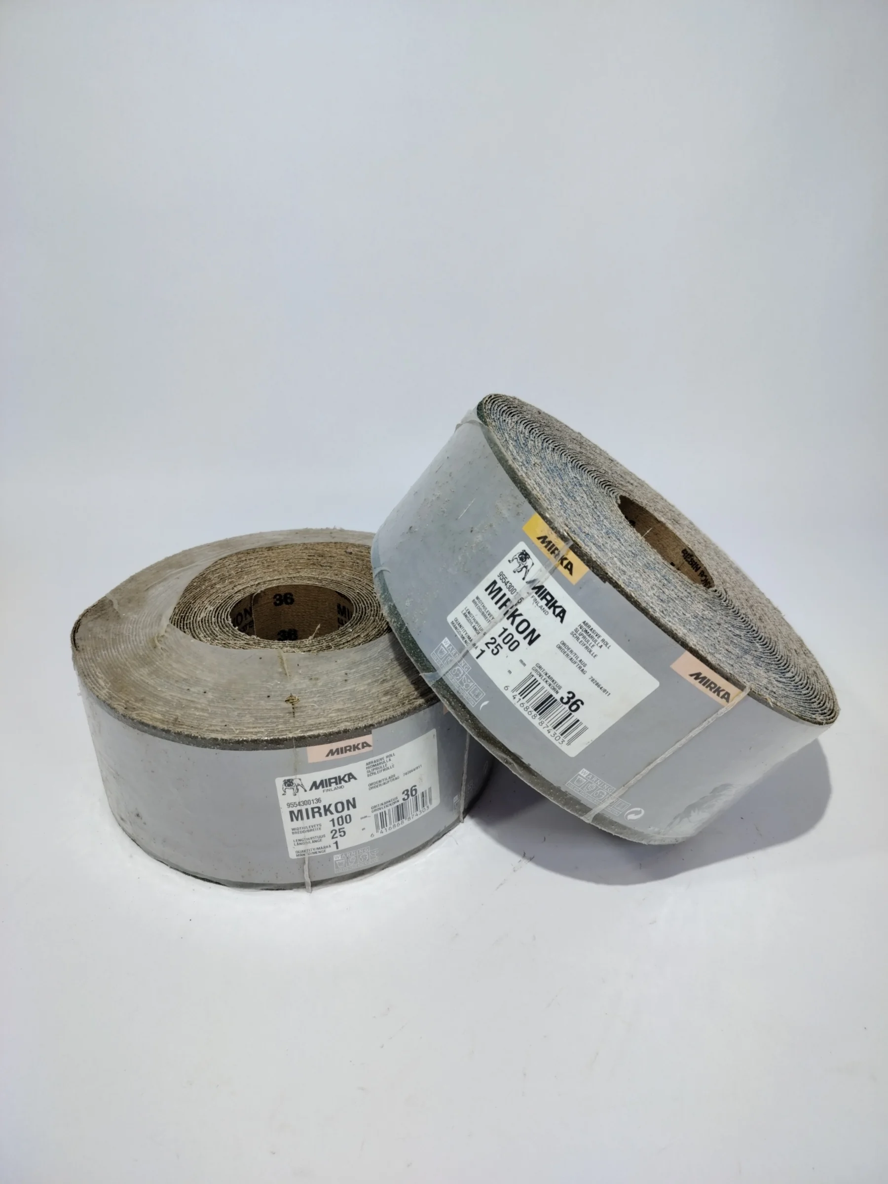 2x Mirka Sandpapir Rulle Korn 36