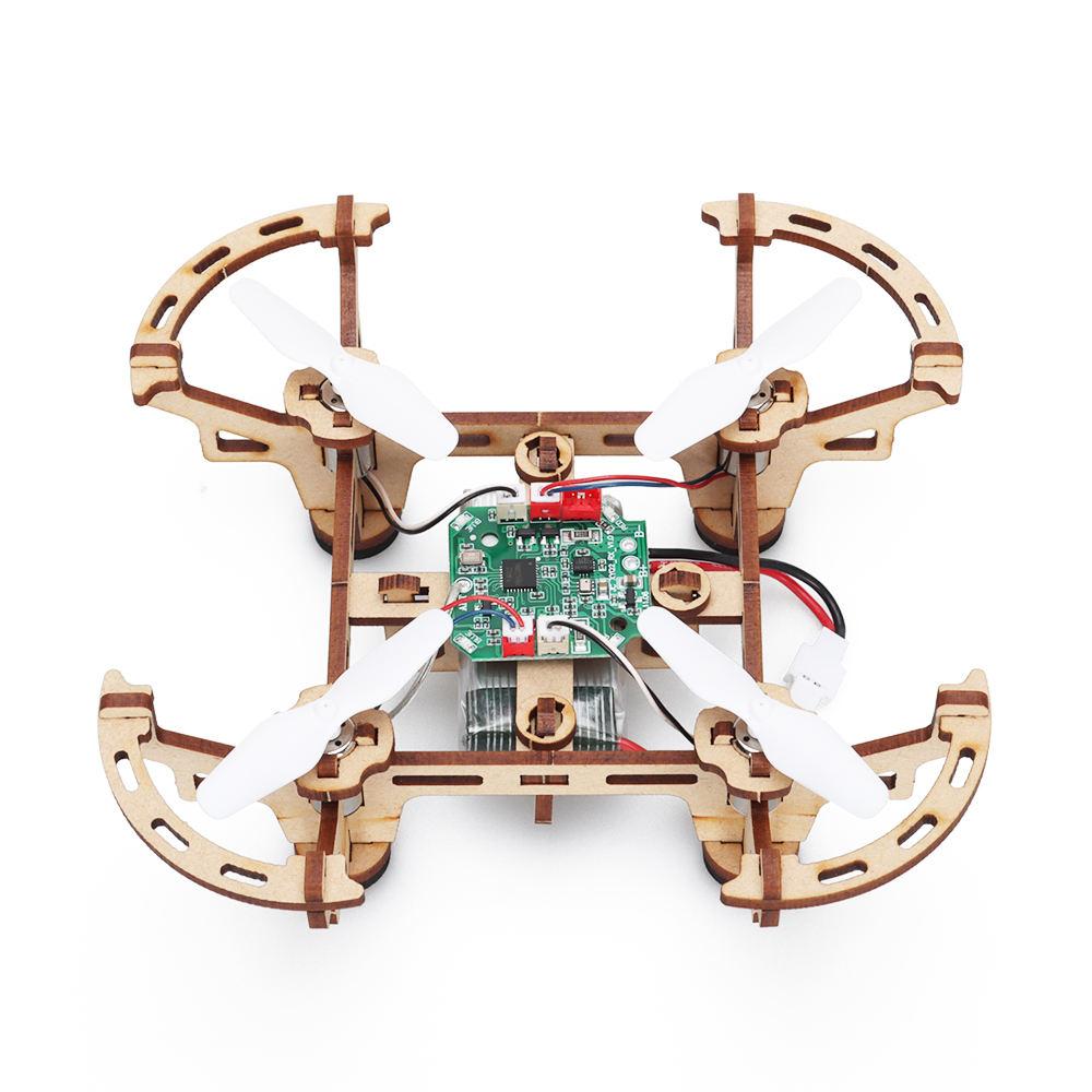 DIY Wooden Drone Kit with Remote Control – STEM Quadcopter Building Kit from Tinkro
