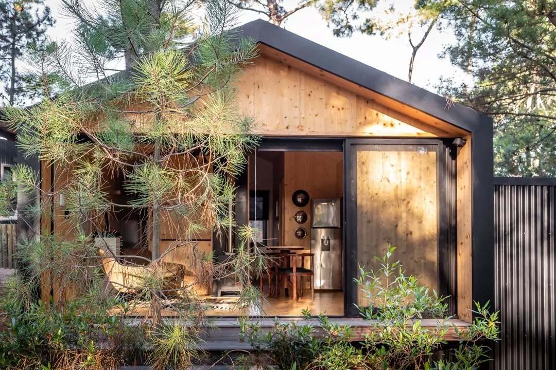 Beautiful tiny house surrounded by nature